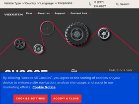 'vredestein.com' screenshot