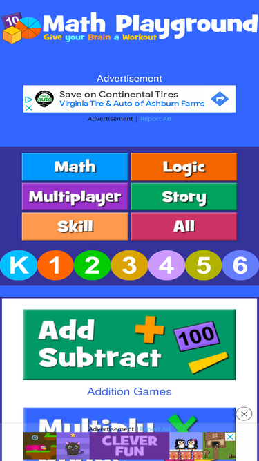 Math Playground em Jogos na Internet