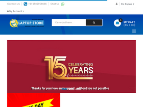 'laptopstoreindia.com' screenshot