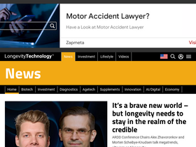 'longevity.technology' screenshot