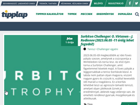 'tipplap.hu' screenshot