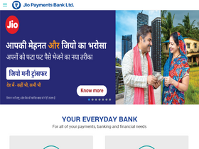 'jiopaymentsbank.com' screenshot