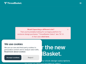 'threadbasket.com' screenshot