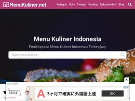 'menukuliner.net' screenshot