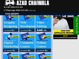 'azadchaiwala.com' screenshot