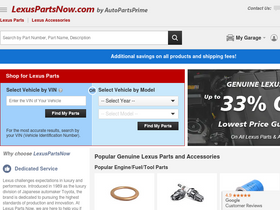 'lexuspartsnow.com' screenshot