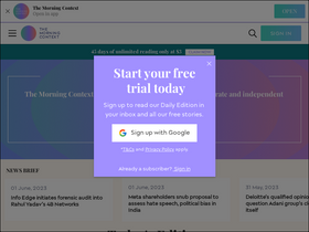 'themorningcontext.com' screenshot