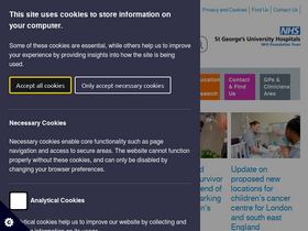'stgeorges.nhs.uk' screenshot