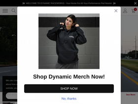 Dynamic Raceworks homepage screenshot