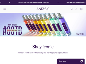 Anfasic homepage screenshot