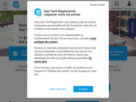 'gaz-tarif-reglemente.fr' screenshot