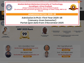 'mmmut.ac.in' screenshot