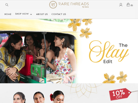 Rare Threads by Naina website screenshot