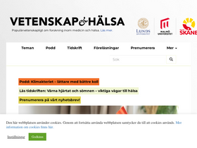 'vetenskaphalsa.se' screenshot