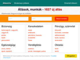 'allasod.hu' screenshot