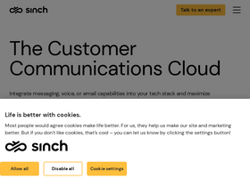 'sinch.com' screenshot