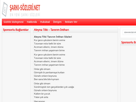 'sarki-sozleri.net' screenshot