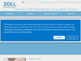 'zoll.com' screenshot