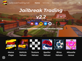 Jailbreak Values List 2023 - Vehicle, Texture, Trading Value