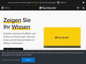 'techsmith.de' screenshot