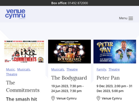 'venuecymru.co.uk' screenshot