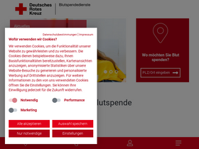 'drk-blutspende.de' screenshot