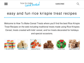 'howtomakecerealtreats.com' screenshot
