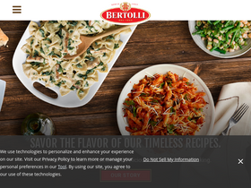 'bertolli.com' screenshot