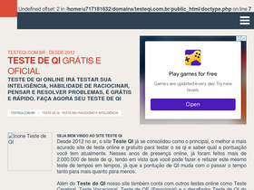 'testeqi.com.br' screenshot