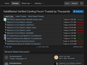 'validmarket.io' screenshot