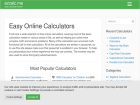 'ezcalc.me' screenshot
