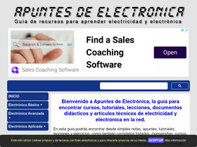 'apuntesdeelectronica.com' screenshot