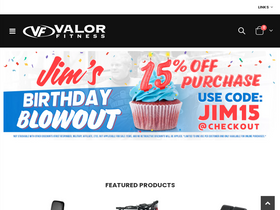 'valorfitness.com' screenshot
