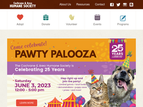 'cochranehumane.ca' screenshot