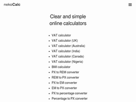 'nekocalc.com' screenshot