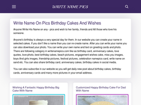 'writenamepics.com' screenshot