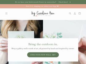bycarolineann.com homepage screenshot