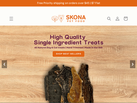 skonapetfood.com homepage screenshot