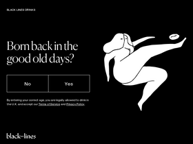 blacklinesdrinks.com homepage screenshot
