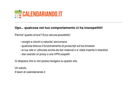 'calendariando.it' screenshot