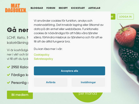 'matdagboken.se' screenshot