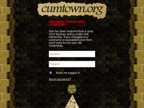'cumtown.org' screenshot