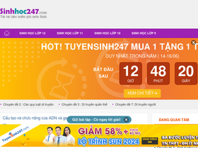 'sinhhoc247.com' screenshot
