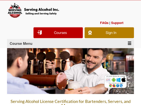 'servingalcohol.com' screenshot