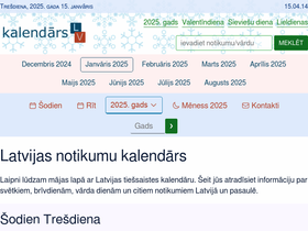 'xn--kalendrs-m7a.lv' screenshot