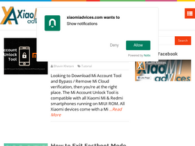 'xiaomiadvices.com' screenshot