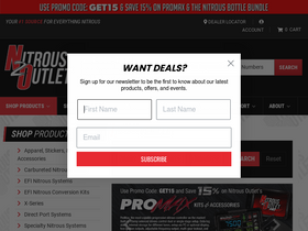 'nitrousoutlet.com' screenshot