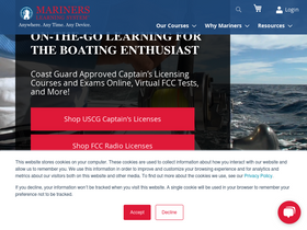 'marinerslearningsystem.com' screenshot