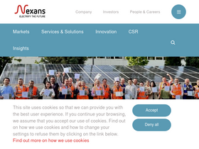 'nexans.com' screenshot