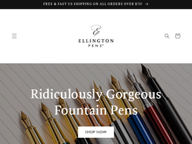 Ellington Pens website screenshot